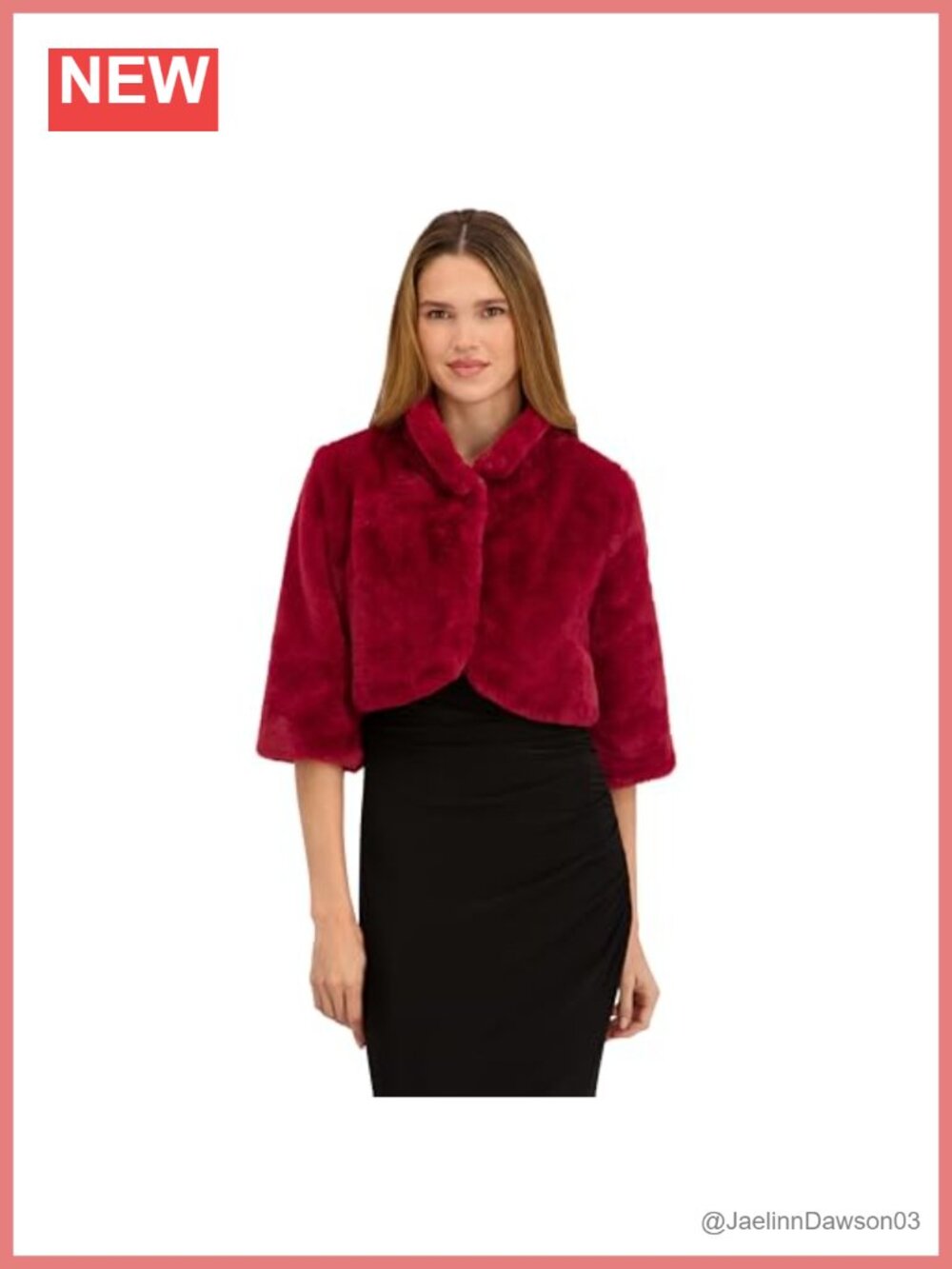 Faux Fur Cropped Shrug Jacket Mock Neck Evening Wrap Wedding Formal
